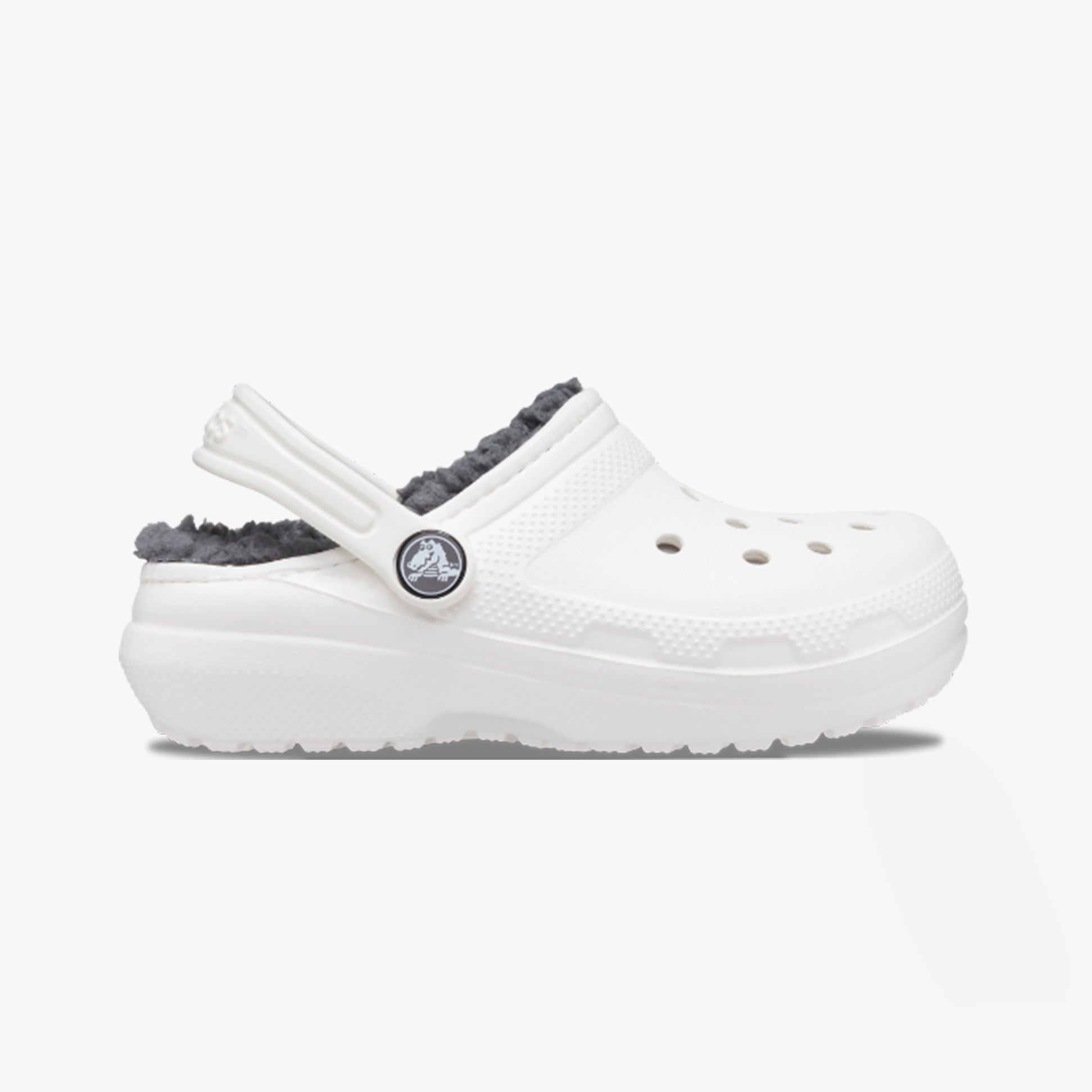 Crocs 207010-10M CLASSIC LINED Kids Clogs White/Grey