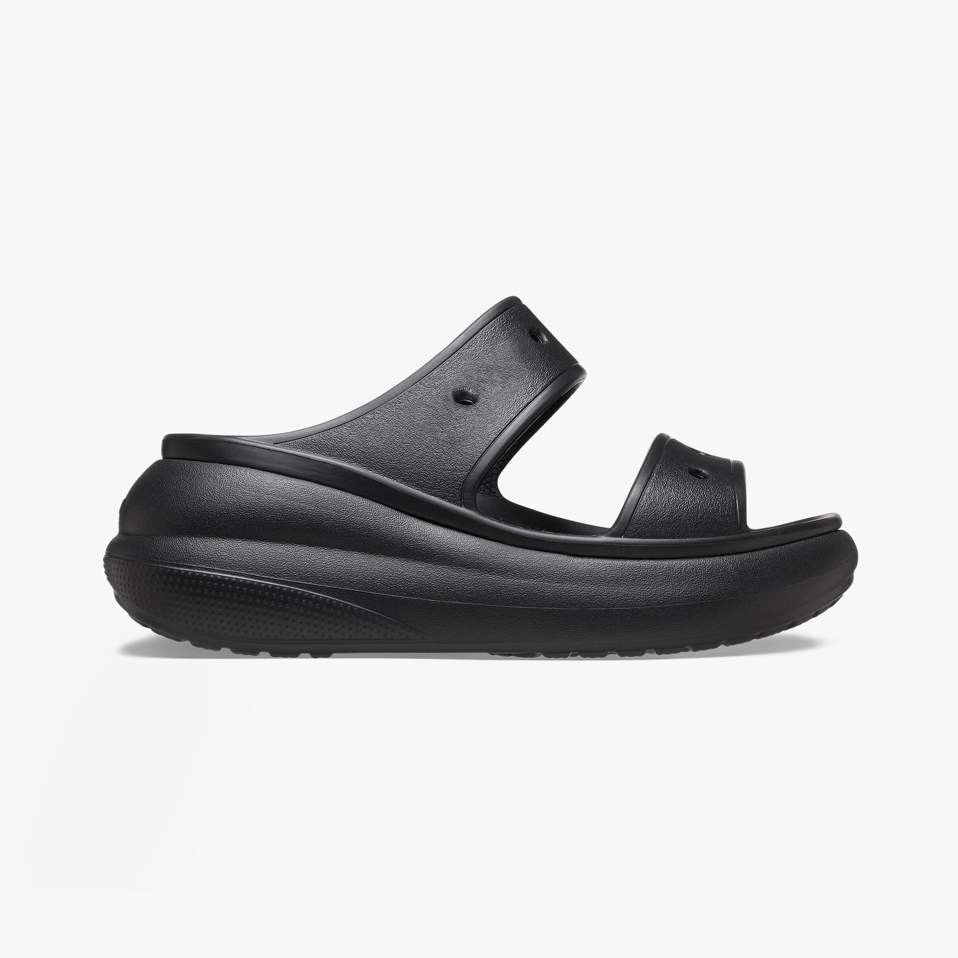 Crocs 207670-001 CRUSH SANDAL Womens Platform Sliders Black