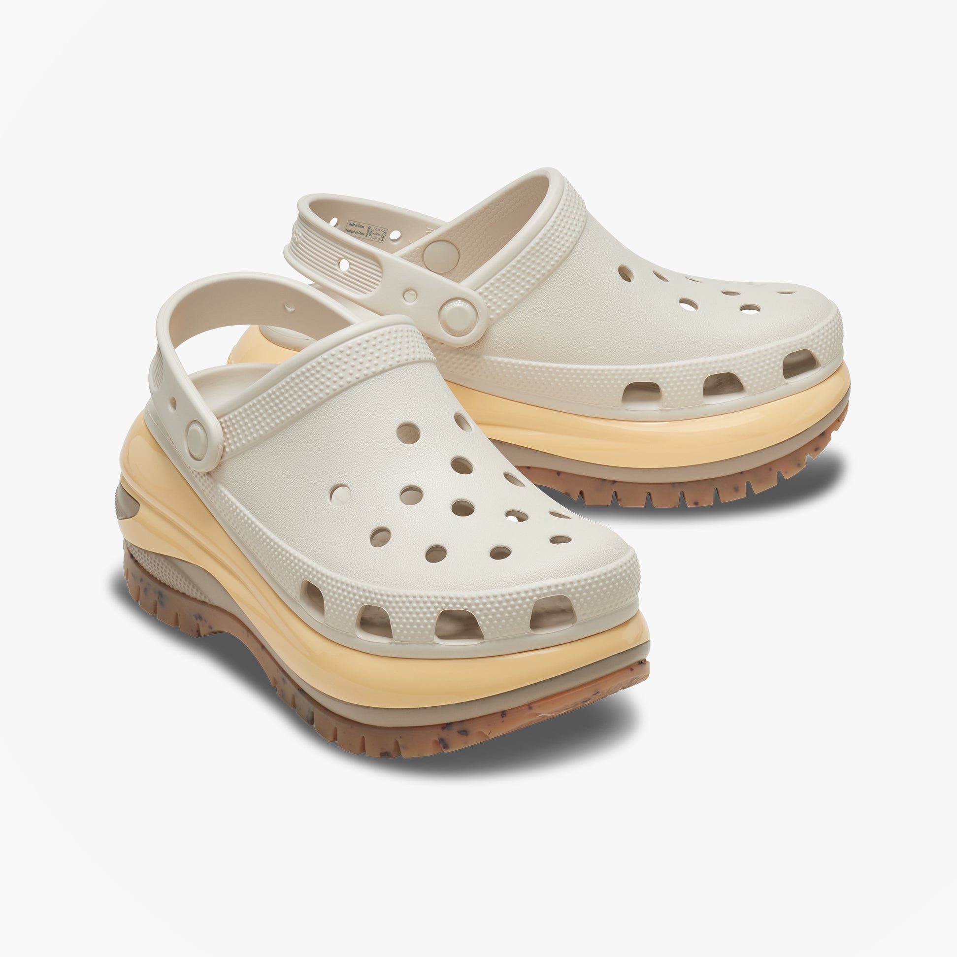Crocs MEGA CRUSH Unisex Clogs Almond Tint/Multi