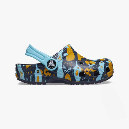Crocs 209039-4HQ CLASSIC ISLAND ESCAPE Toddler Clogs Navy/Multi