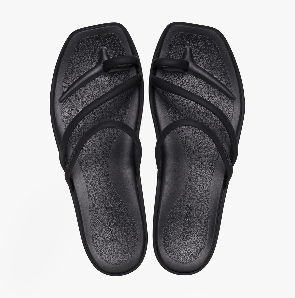 Crocs MIAMI TOE LOOP Womens Sandals Black
