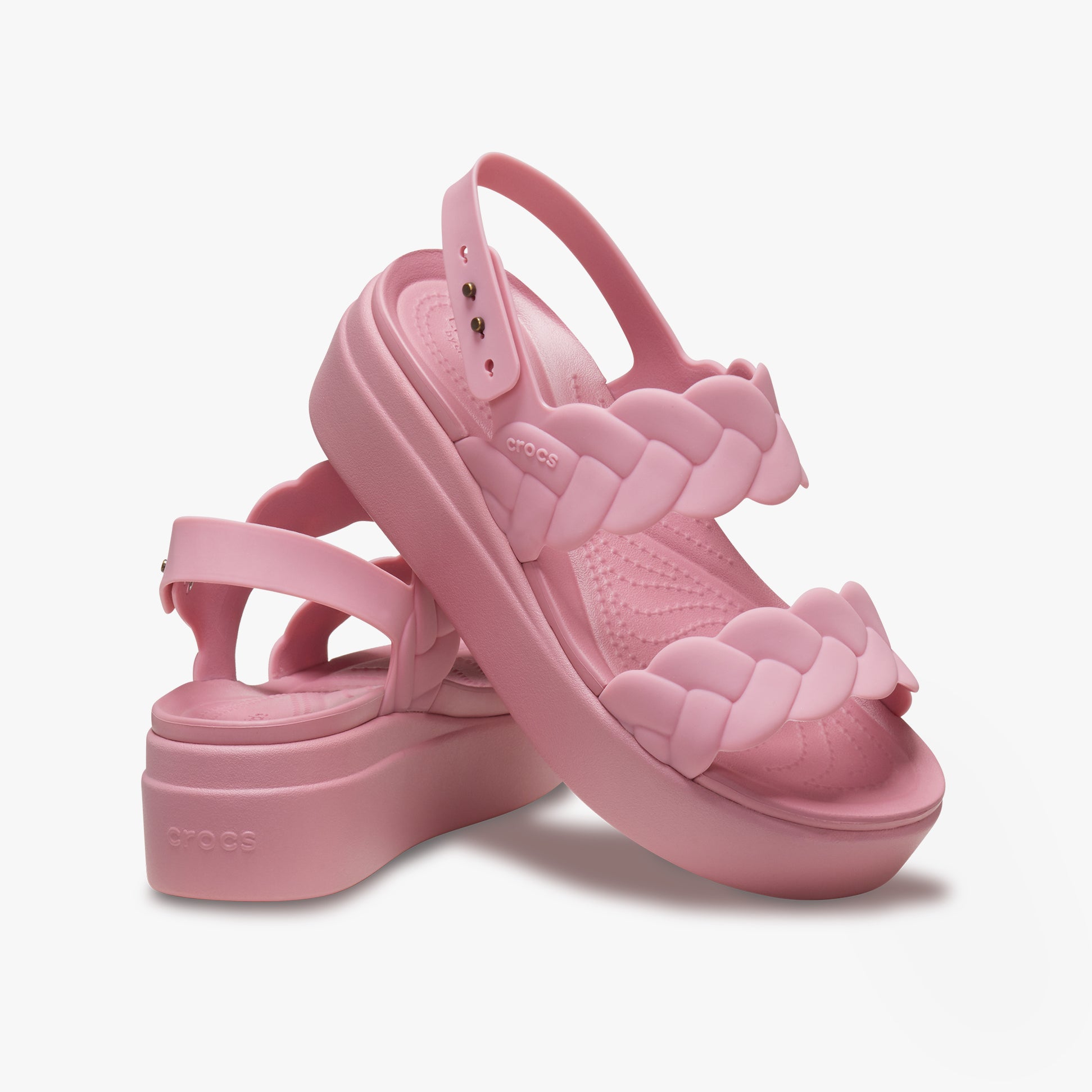 Crocs 209977-6XX BROOKLYN WOVEN Womens Sandals Rosette