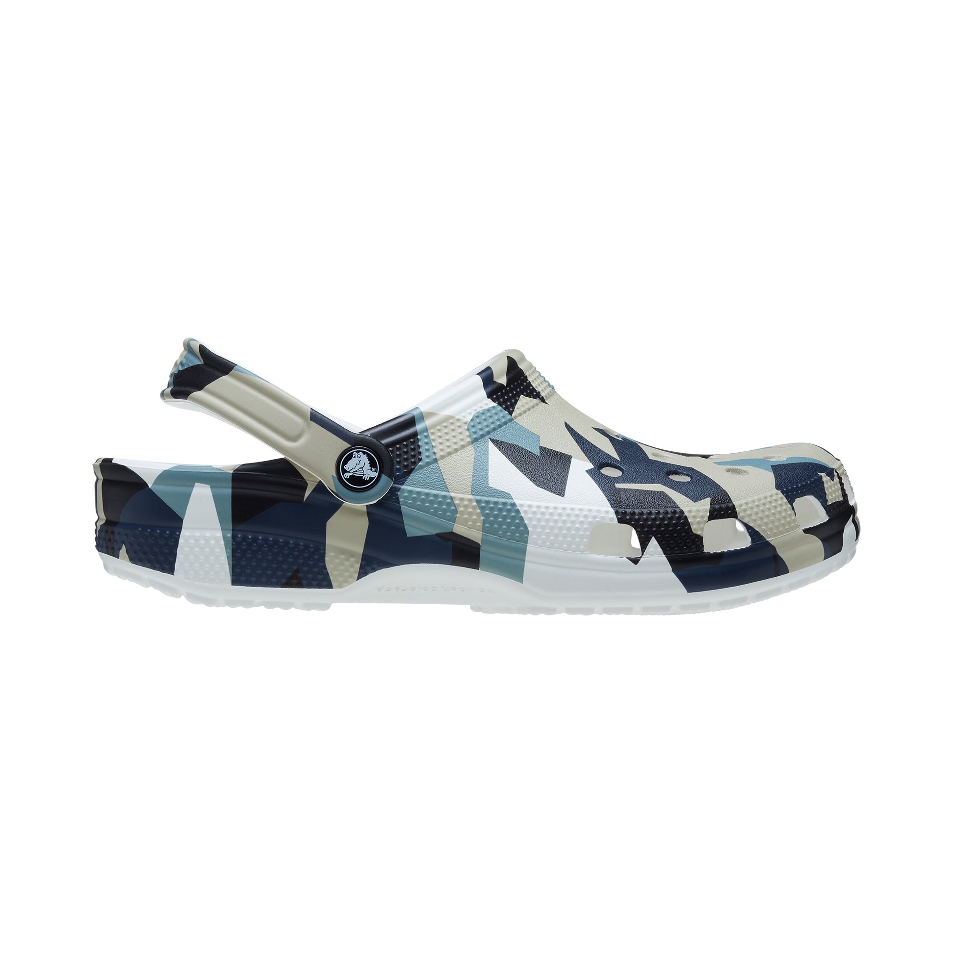 Crocs 211009-94S GEO CAMO Mens Clogs White/Multi