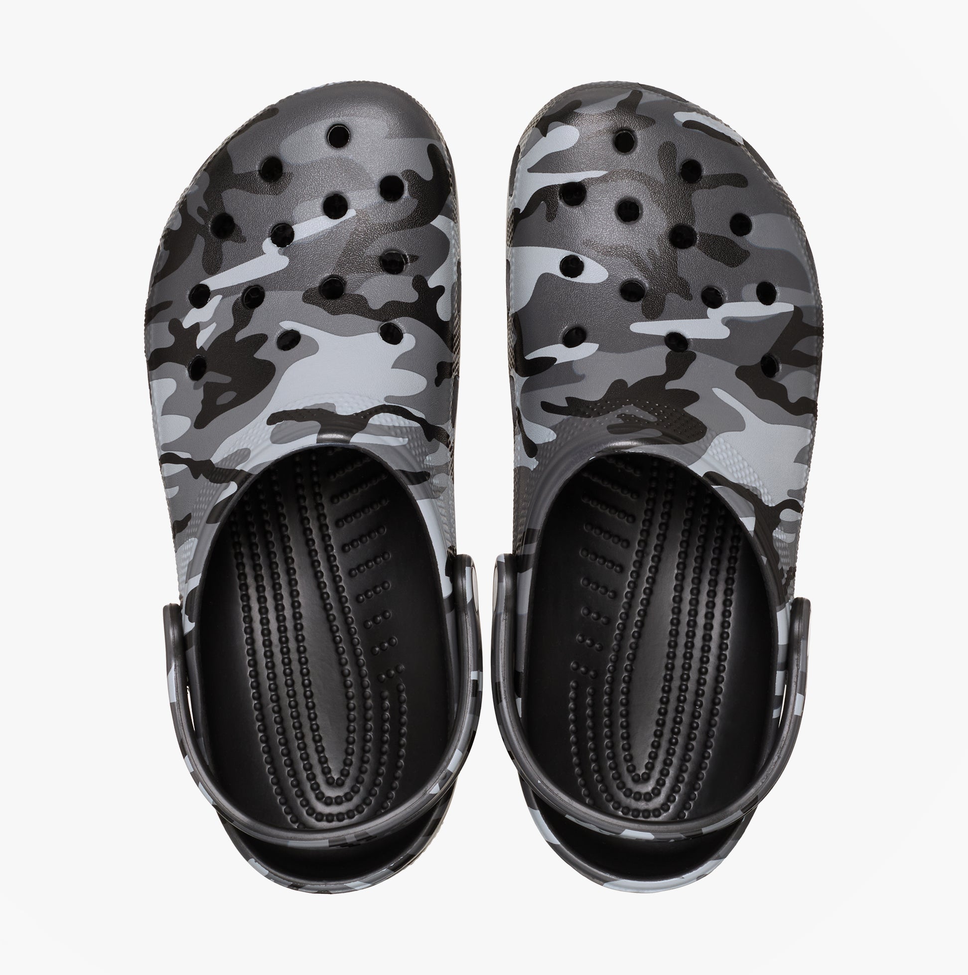 Crocs 211936 CLASSIC CAMOUFLAGE Unisex Adults Clogs Sandals Black/Grey