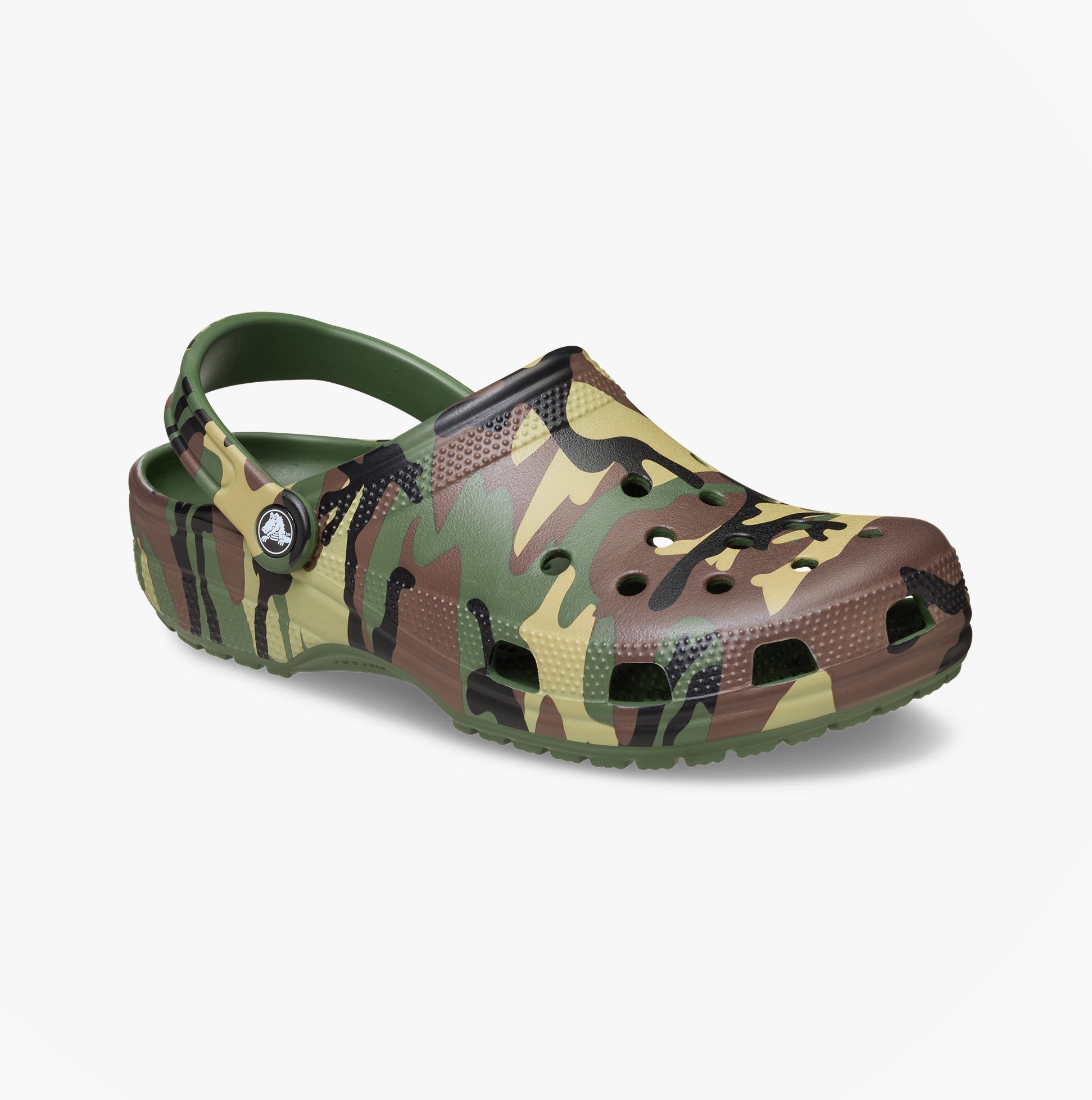 Crocs CLASSIC CAMOUFLAGE Unisex Adults Clogs Sandals Army Green/Multi