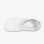 Crocs At Work BISTRO Unisex Slip-Resistant Work Clogs White top view showcasing slip-on design and round toe shape.