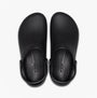 Top view of Crocs At Work SPECIALIST II Unisex Work Clogs Black, featuring a smooth black Croslite upper and comfortable lining.