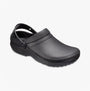 Crocs At Work SPECIALIST II Unisex Work Clogs Black side view showcasing comfort and lightweight design.