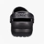 Crocs At Work SPECIALIST II Unisex Work Clogs Black rear view showcasing slip-on design and cushiony Croslite material.
