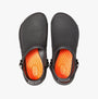 Crocs At Work BISTRO PRO LITERIDE Unisex Slip-Resistant Work Clogs Black aerial view showcasing orange insole.