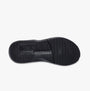 Crocs At Work ON THE CLOCK Womens Work Trainers Triple Black sole view, featuring rubber material and cleated sole details.