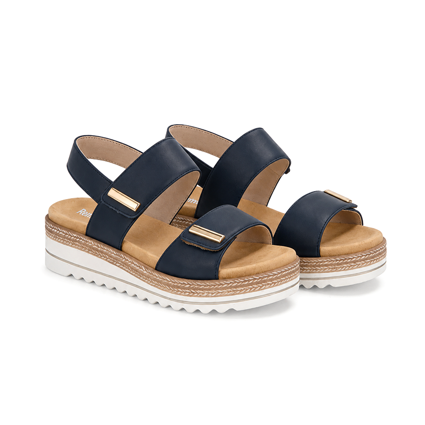 Remonte D0Q59 Womens Ankle Strap Sandals Blue