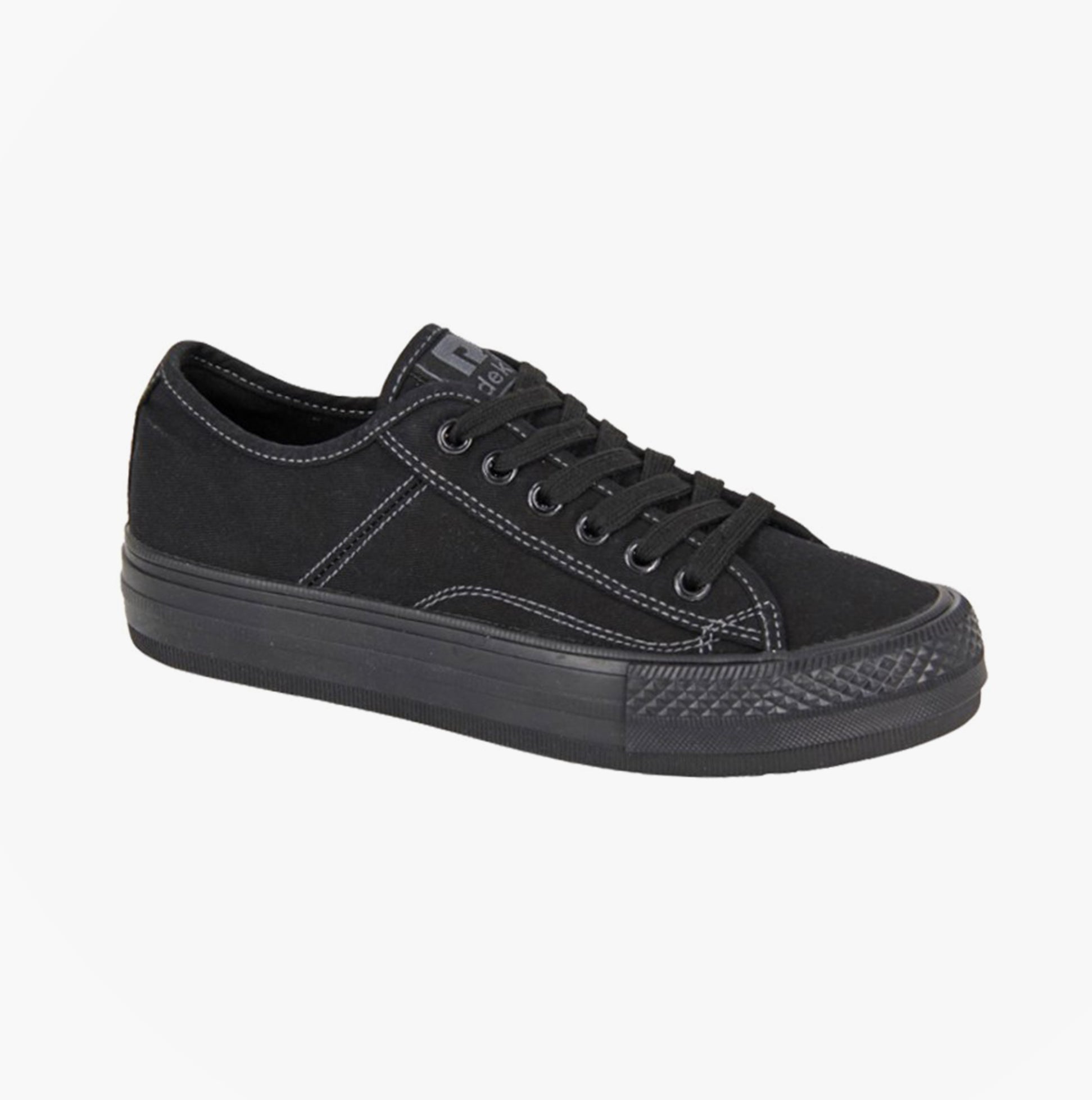 DEK L944A Womens Canvas Trainers Black