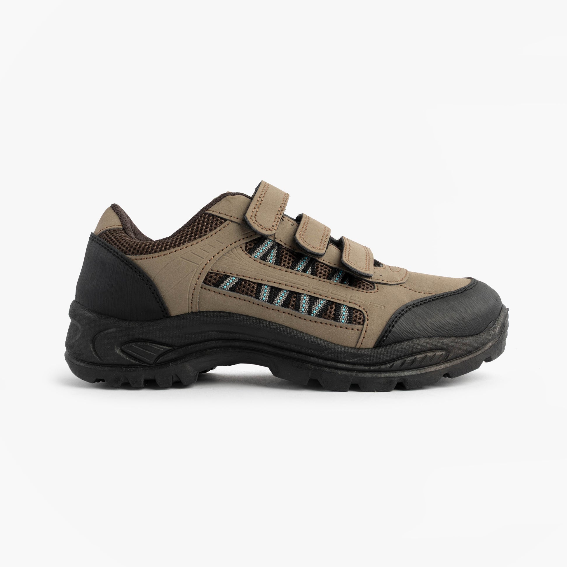 DEK ASCEND Mens Triple Touch Fasten Padded Trail Shoes Khaki/Brown