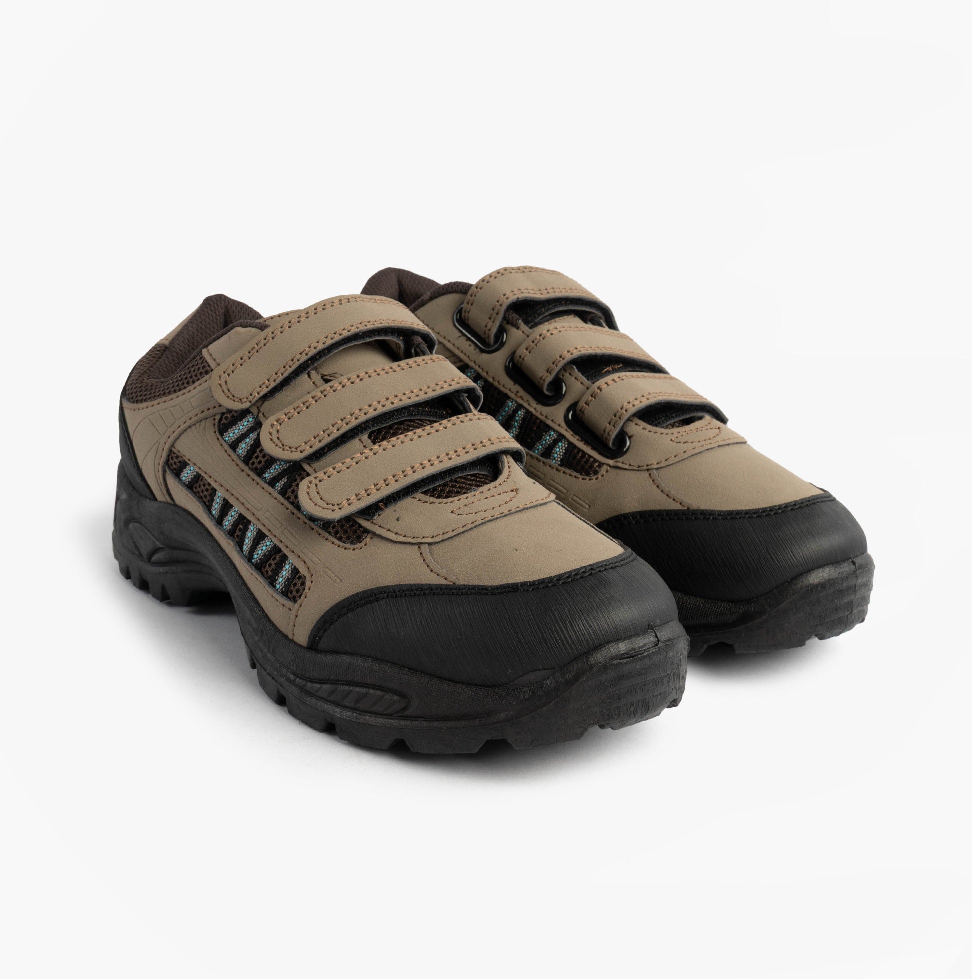 DEK ASCEND Mens Triple Touch Fasten Padded Trail Shoes Khaki/Brown