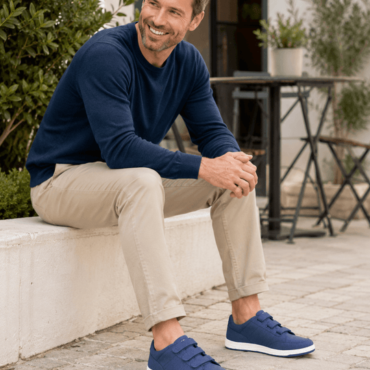 DEK DAVID Mens Casual Trainers Blue