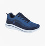 DEK ASTRA Mens Trainers Blue side view showcasing lightweight textile upper and lace-up closure.