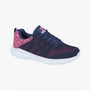 DEK AURORA Womens Trainers Navy/Pink side view showcasing lightweight and comfortable lace-up design with round toe.