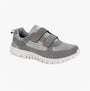 DEK VIKING Mens Trainers Grey side view with touch fasten design and lightweight construction.