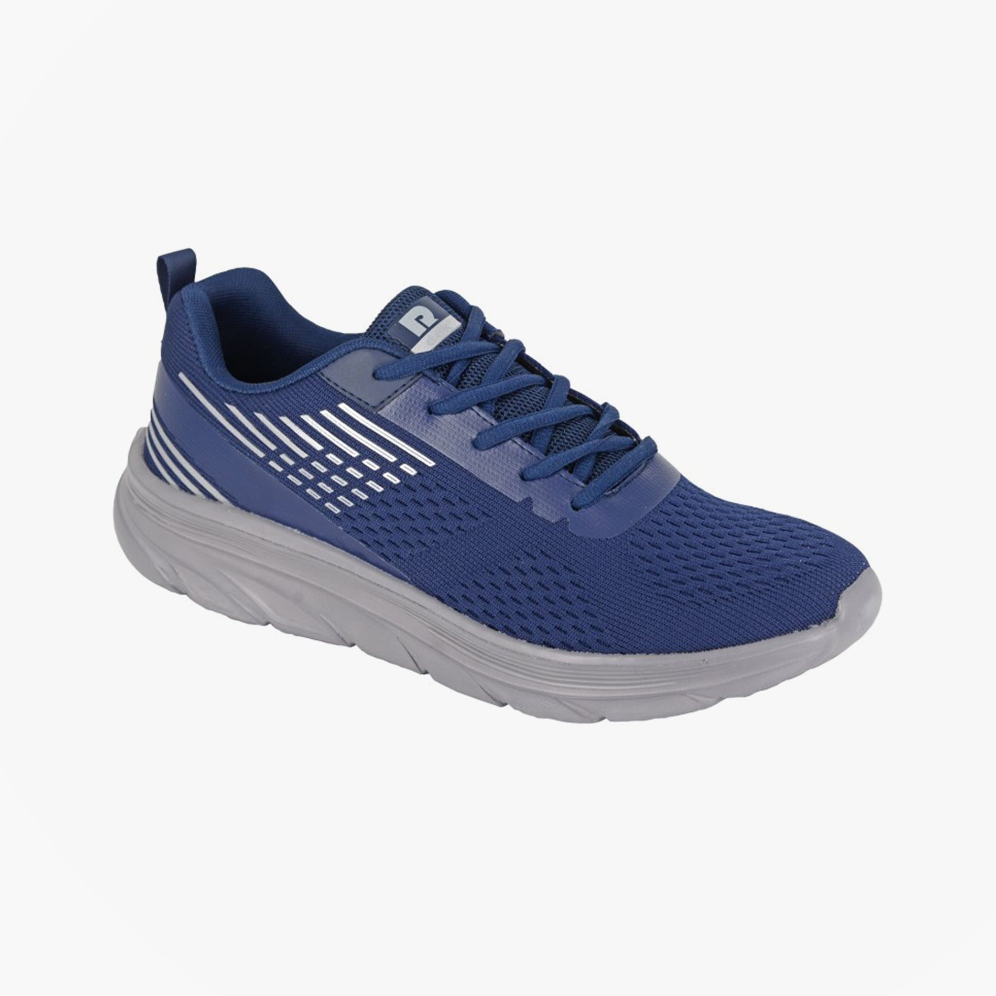 DEK KESTREL Mens Trainers Navy Blue side view showcasing synthetic upper, lace-up closure, and lightweight design.