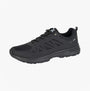 DEK METRO Mens Trainers Black side view, lightweight casual trainers with lace-up closure and round toe.