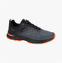 DEK METRO Mens Trainers Charcoal Grey side view lightweight casual shoes with orange accents