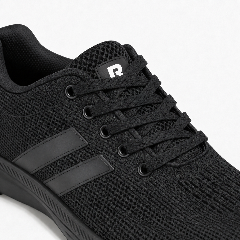 DEK PLANET Mens Casual Trainers Black
