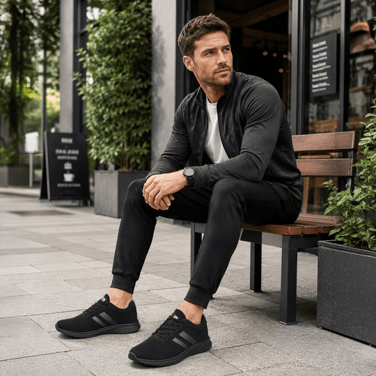 DEK PLANET Mens Casual Trainers Black