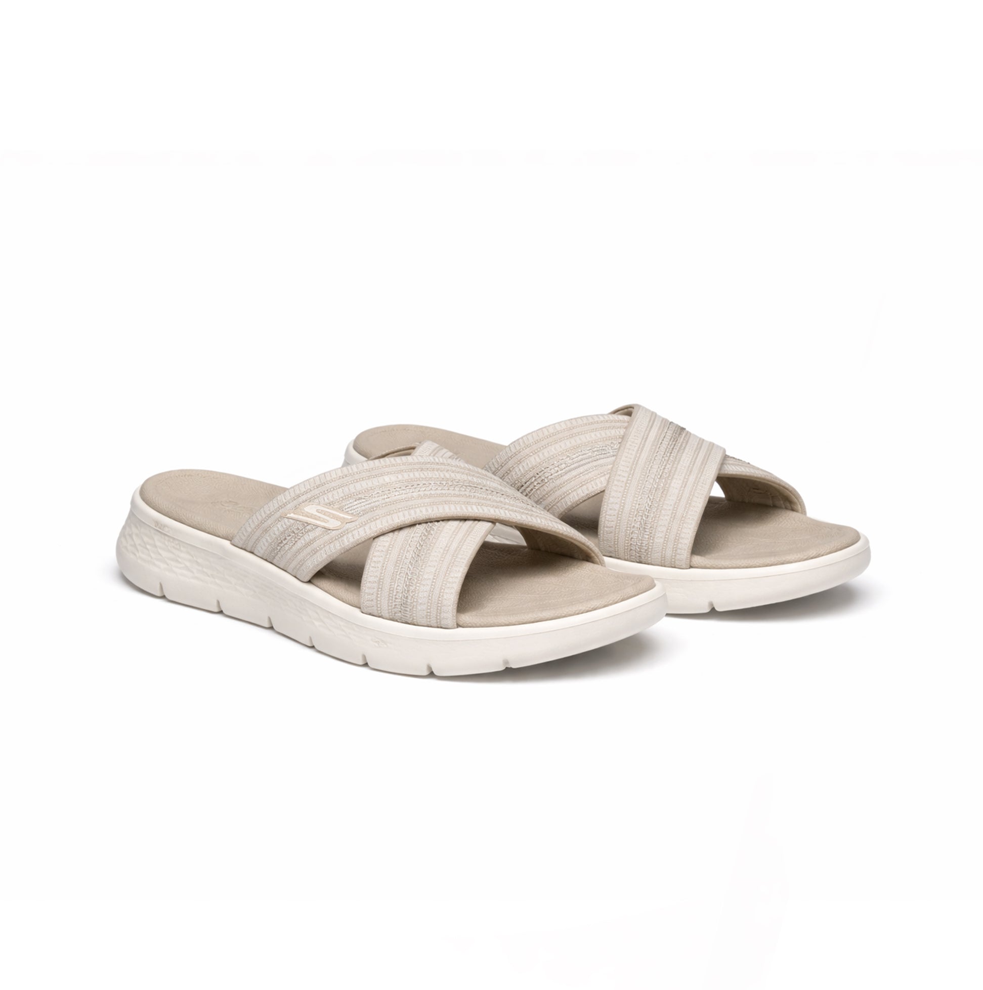 Skechers GO WALK FLEX SANDAL - IMPRESS Womens Sliders Dark Taupe