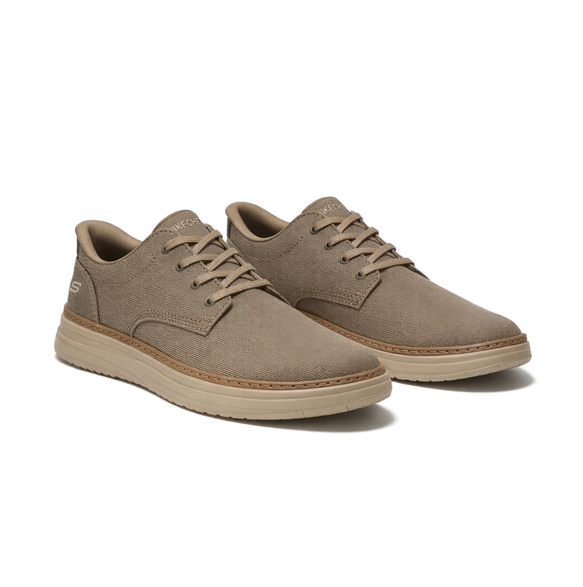 Skechers HYLAND - JUSTINO Mens Casual Trainers Dark Taupe