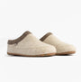 Toni Pons ALBONS Womens Wedge Mule Slippers Beige side view showcasing felt upper and slip-on design.
