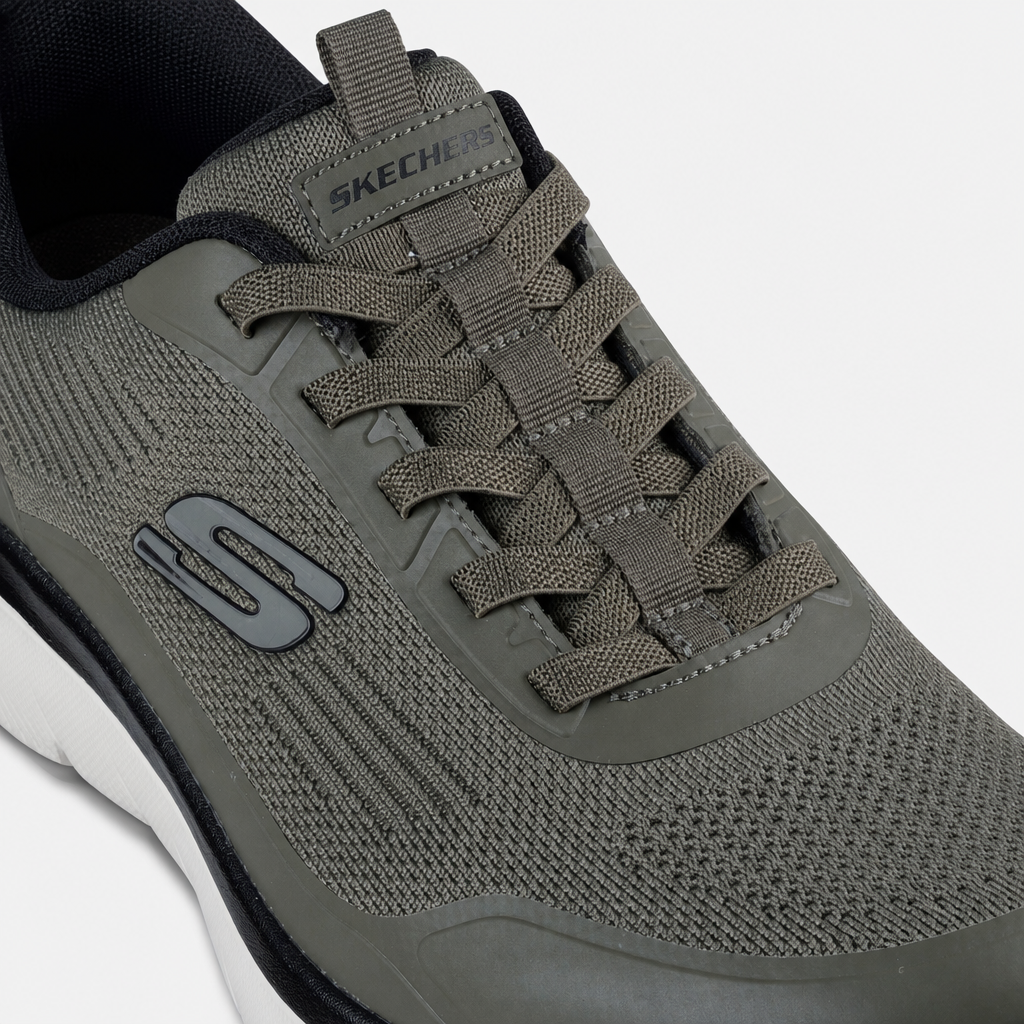 Skechers SUMMITS - LEYTER Mens Casual Trainers Olive/Black/Dark Natural