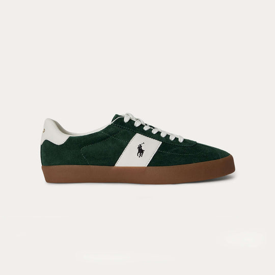 Polo Ralph Lauren Court VLC Mens Court Trainers Forest/Deckwash White