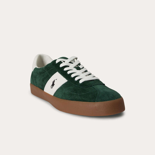 Polo Ralph Lauren Court VLC Mens Court Trainers Forest/Deckwash White