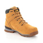 Dewalt CARLISLE Mens Boots Honey side view showing nubuck upper and lace-up closure, perfect safety boots for comfort and support.