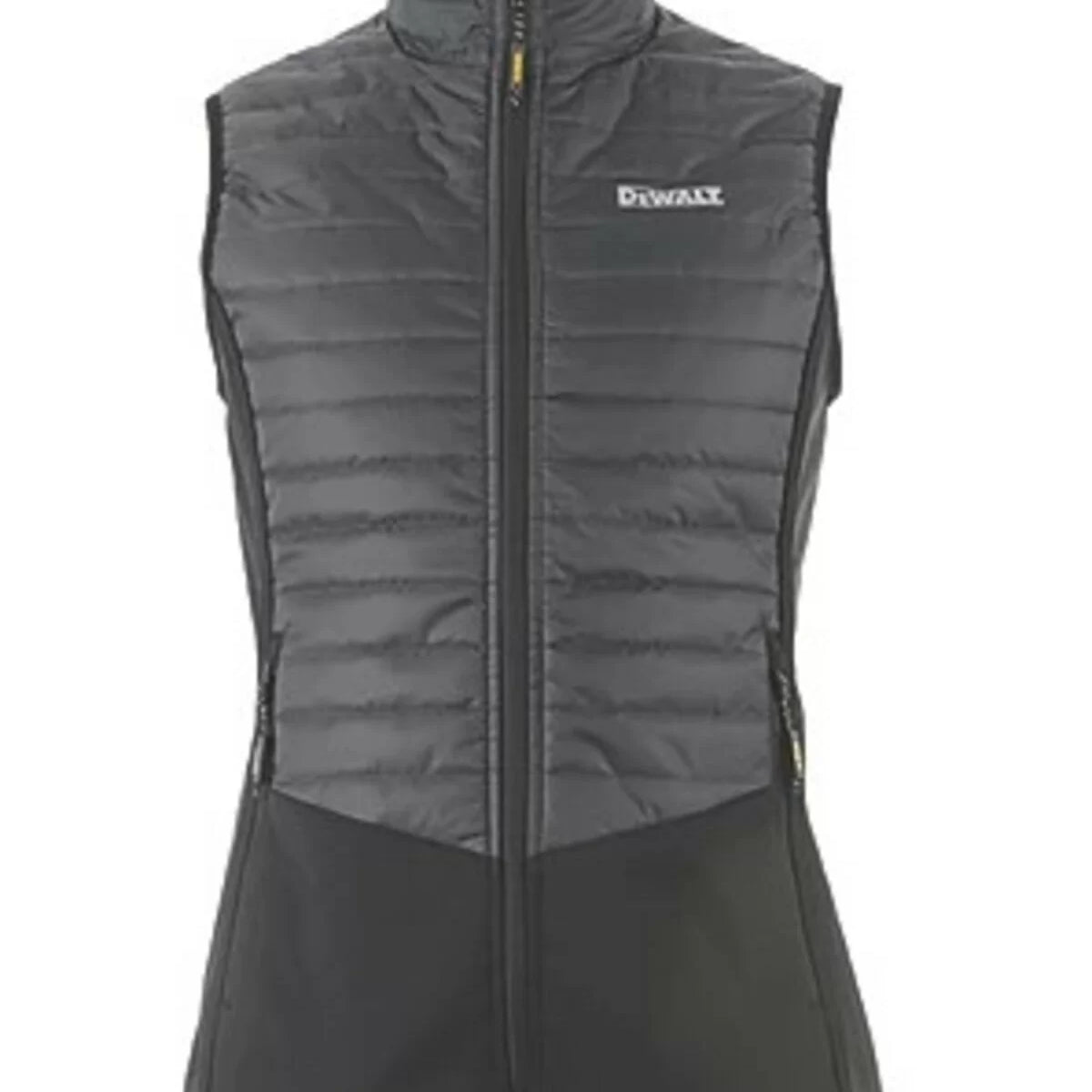 Dewalt FLORENCE Womens Gilet Grey Black front view with zip fastening and lightweight insulation features