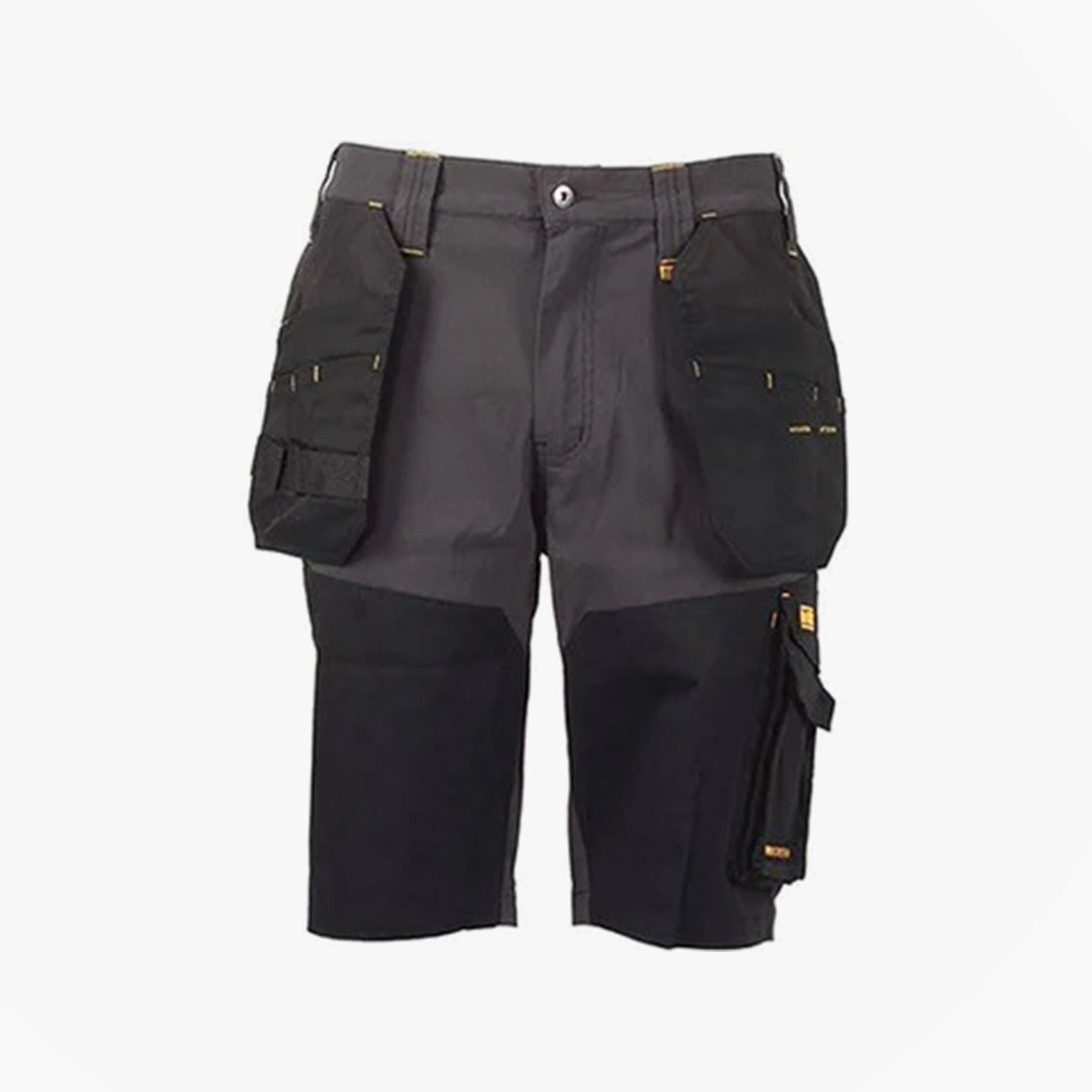 Dewalt HAMDEN Mens Shorts Grey front view featuring twin holster pockets and mobile phone pocket.
