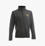 Dewalt JONESBOROUGH Mens Sweatshirt Grey front view showing 1/4 zip fleece and funnel neck collar.