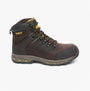 Dewalt KIRKSVILLE Mens Boots Brown side view displaying leather upper, lace-up closure, and rubber sole.