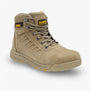 Dewalt LIMA Mens Boots Stone side view featuring nubuck upper, lace-up closure, and rubber slip-resistant sole.