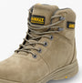 Dewalt LIMA Mens Boots Stone close-up detail view showcasing lace-up design and nubuck upper material.