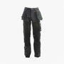 Dewalt MEMPHIS Mens Trousers Grey front view showcasing padded holster pockets and knee pad pockets.