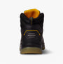 Dewalt NEWARK Mens Boots Black back view, featuring rubber sole and textile lining, designed as safety boots.