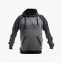 Dewalt STRATFORD Mens Workwear Hoody Grey Black front view showcasing the comfortable design and logo.