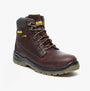 Dewalt TITANIUM Mens Boots Brown side view featuring leather upper, lace-up closure, and rubber sole.