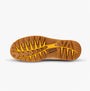 Dewalt TITANIUM Mens Boots Honey bottom view rubber sole with traction features and yellow accents.