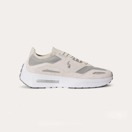 Polo Ralph Lauren BOERUM KNIT Mens Casual Trainers Soft Grey/Dove Grey