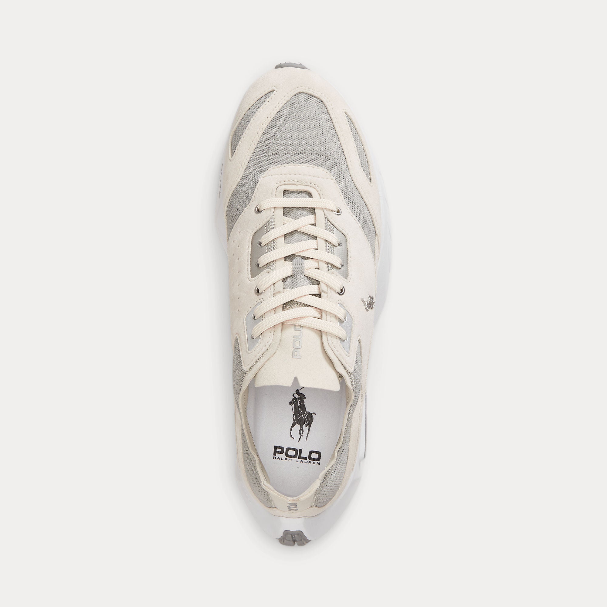 Polo Ralph Lauren BOERUM KNIT Mens Casual Trainers Soft Grey/Dove Grey