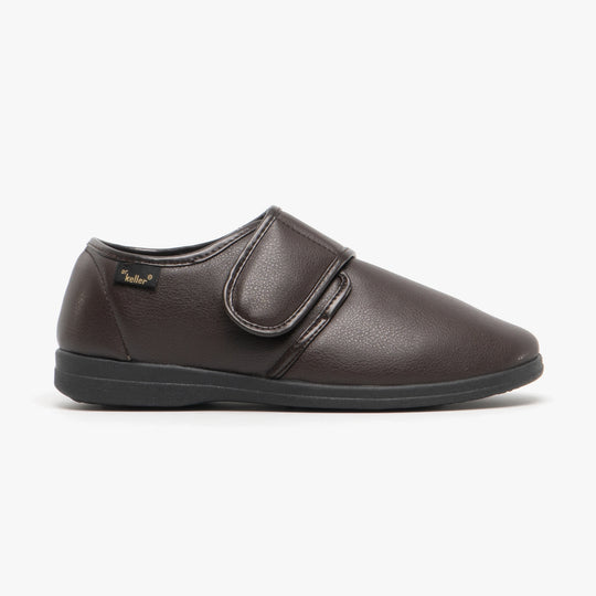 Dr Keller CHRIS Mens Full Slippers Brown