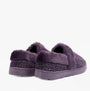 Dr Keller AVON Womens Slippers Purple, back view showing faux fur lining and flat sole.